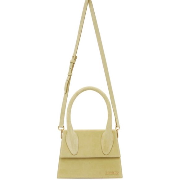 Jacquemus “Le Grand Chiquito” Suede Top Handle Bag in light green - Picture 14 of 15